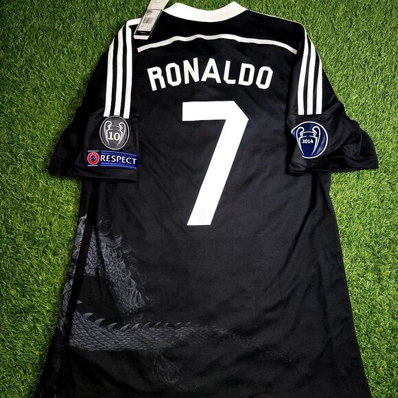 Ronaldo Real Madrid 2014 2015 Yamamoto Dragon Y-3 UEFA Third Soccer Jersey BNWT - Picture 1 of 9